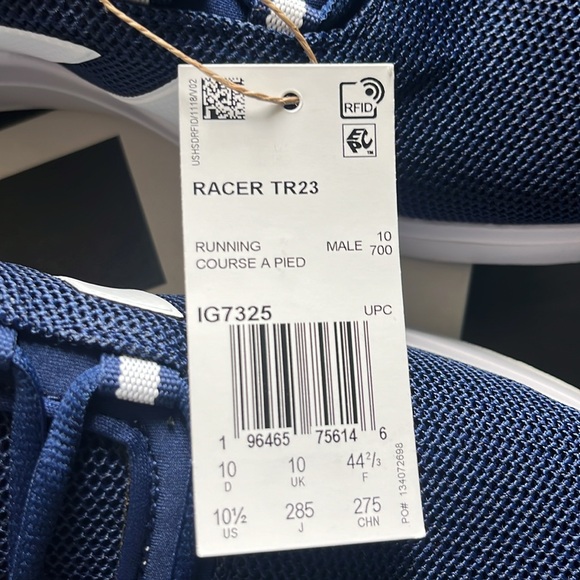 Adidas Racer TR23 Men’s size 10 1/2 color: Dark Blue / Cloud White / Halo Silver - Picture 5 of 5